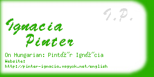 ignacia pinter business card